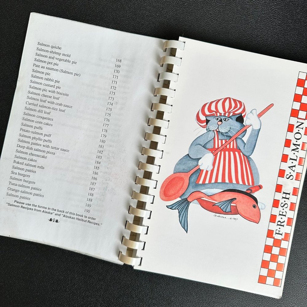 Salmon Recipes from Alaska Cookbook by Cecilia G Nibeck, Rare Blue Cover Edition - Picture 7 of 8